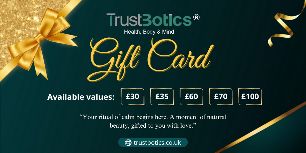 TrustBotics Gift Card - luxury digital gift for natural beauty, aromatherapy and self-care rituals